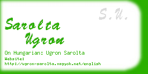 sarolta ugron business card